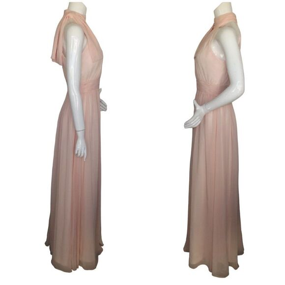 IEENA/MAC DUGGAL Gown, 6, Pastel Pink, FLAW, Sleeveless Maxi, Bow, Gathered - Picture 7 of 15